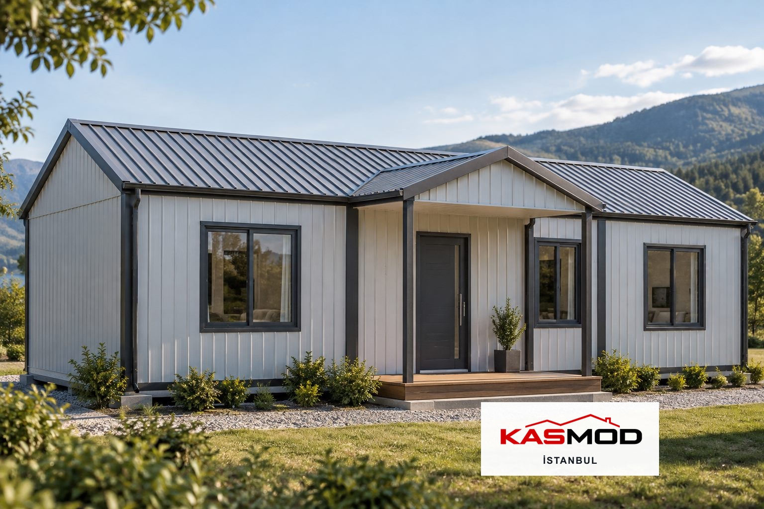 Konteyner Ev — 42 m², 3 odalı, galvaniz saclı, çatı seçenekli, birleşimli için temsili görsel