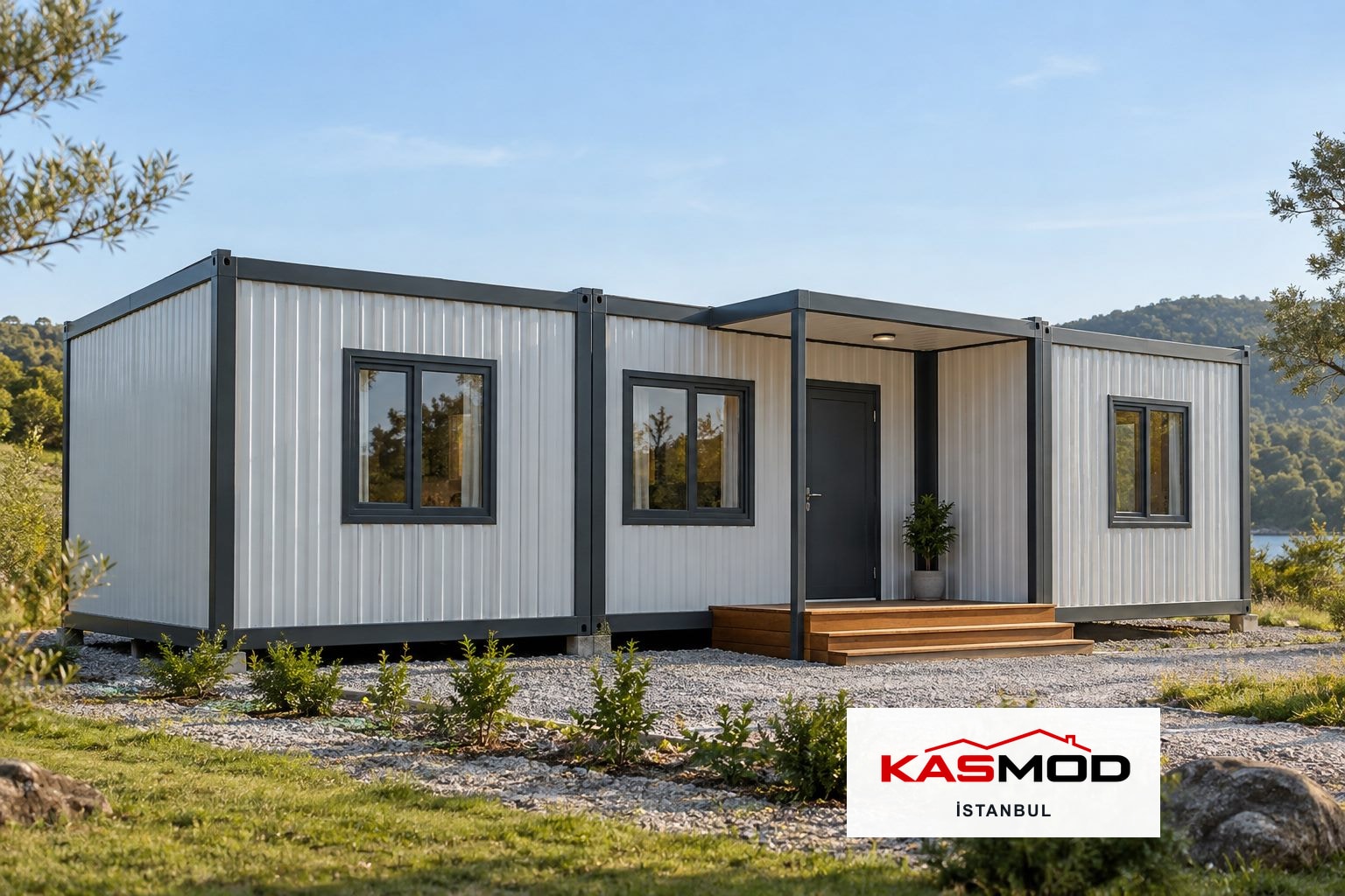 Konteyner Ev — 42 m², 3 odalı, galvaniz saclı, birleşimli için temsili görsel