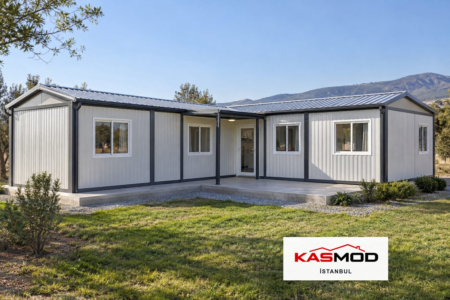 Konteyner Ev — 63 m², 4 odalı, galvaniz saclı, birleşimli için temsili görsel