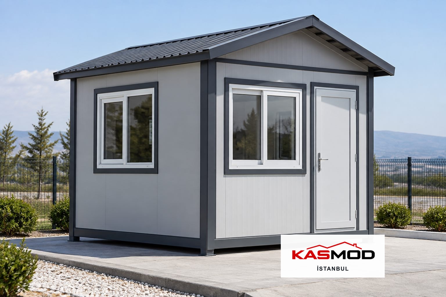 Konteyner Ev — 12 m², çatı seçenekli için temsili görsel