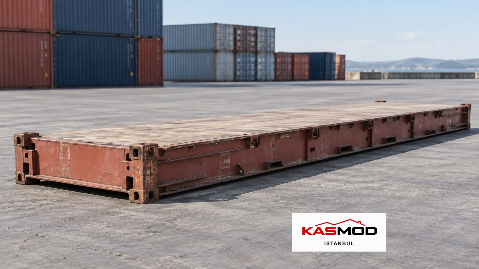 ISO Yük Konteyneri — 40 ft, ikinci el, flat bed için temsili görsel