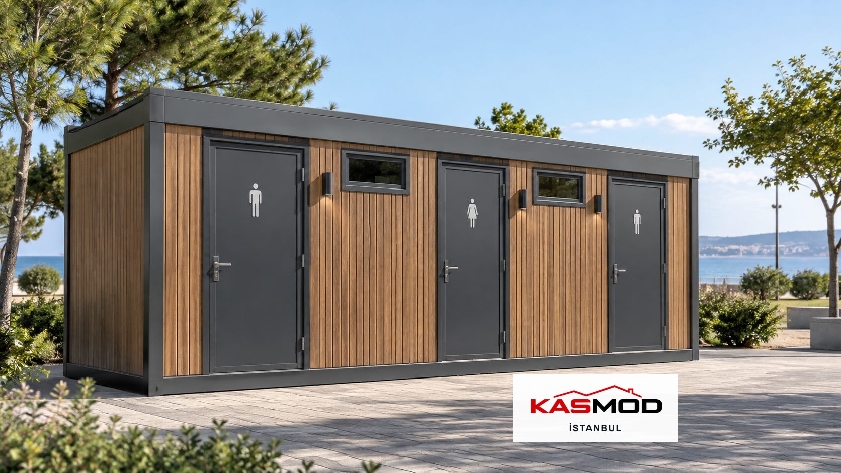 WC ve Duş Ünitesi — 3 × 7 m, metropol tip, WC alanlı için temsili görsel