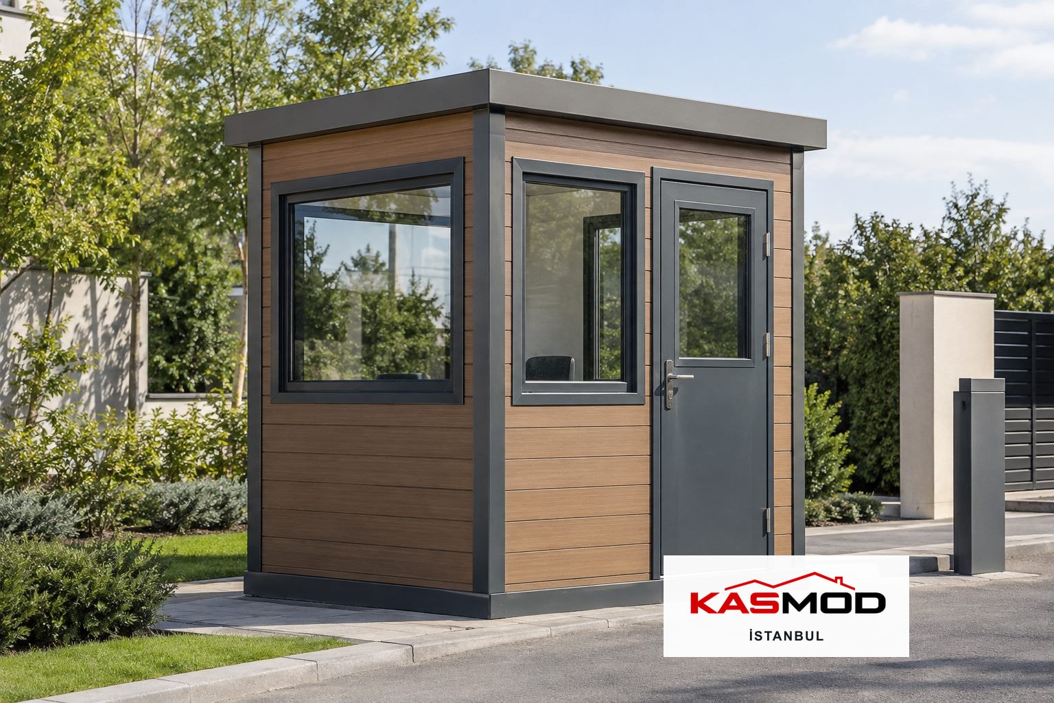 Güvenlik Kabini — 130 × 130, deck kaplamalı için temsili görsel