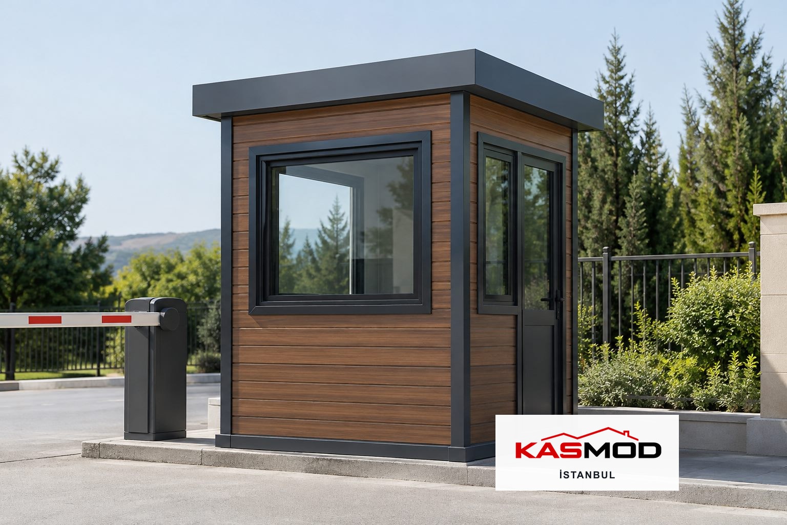 Güvenlik Kabini — 150 × 150, deck kaplamalı için temsili görsel