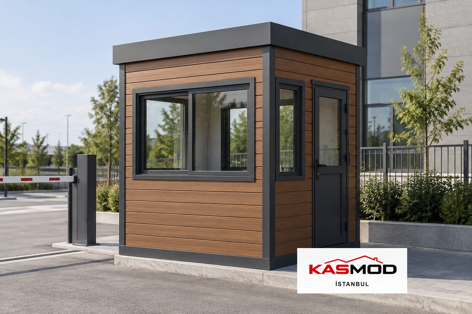 Güvenlik Kabini — 150 × 210, deck kaplamalı için temsili görsel