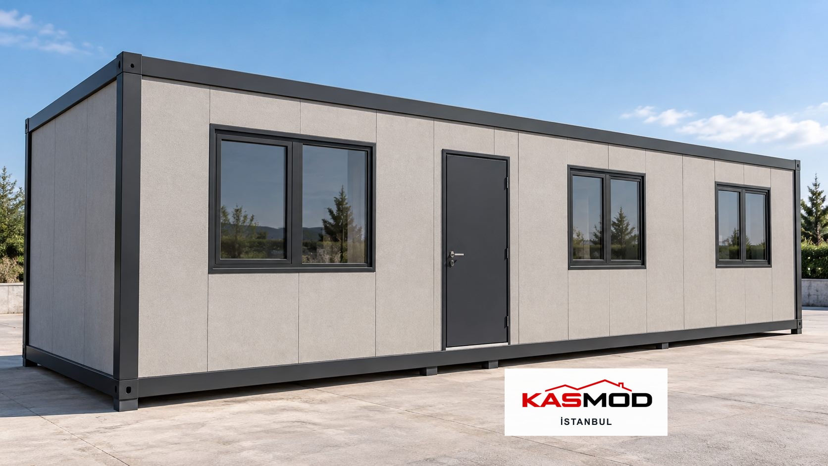 Ofis Konteyneri — 300 × 700 M, metropol tip, betopan kaplamalı, tam donanımlı için temsili görsel
