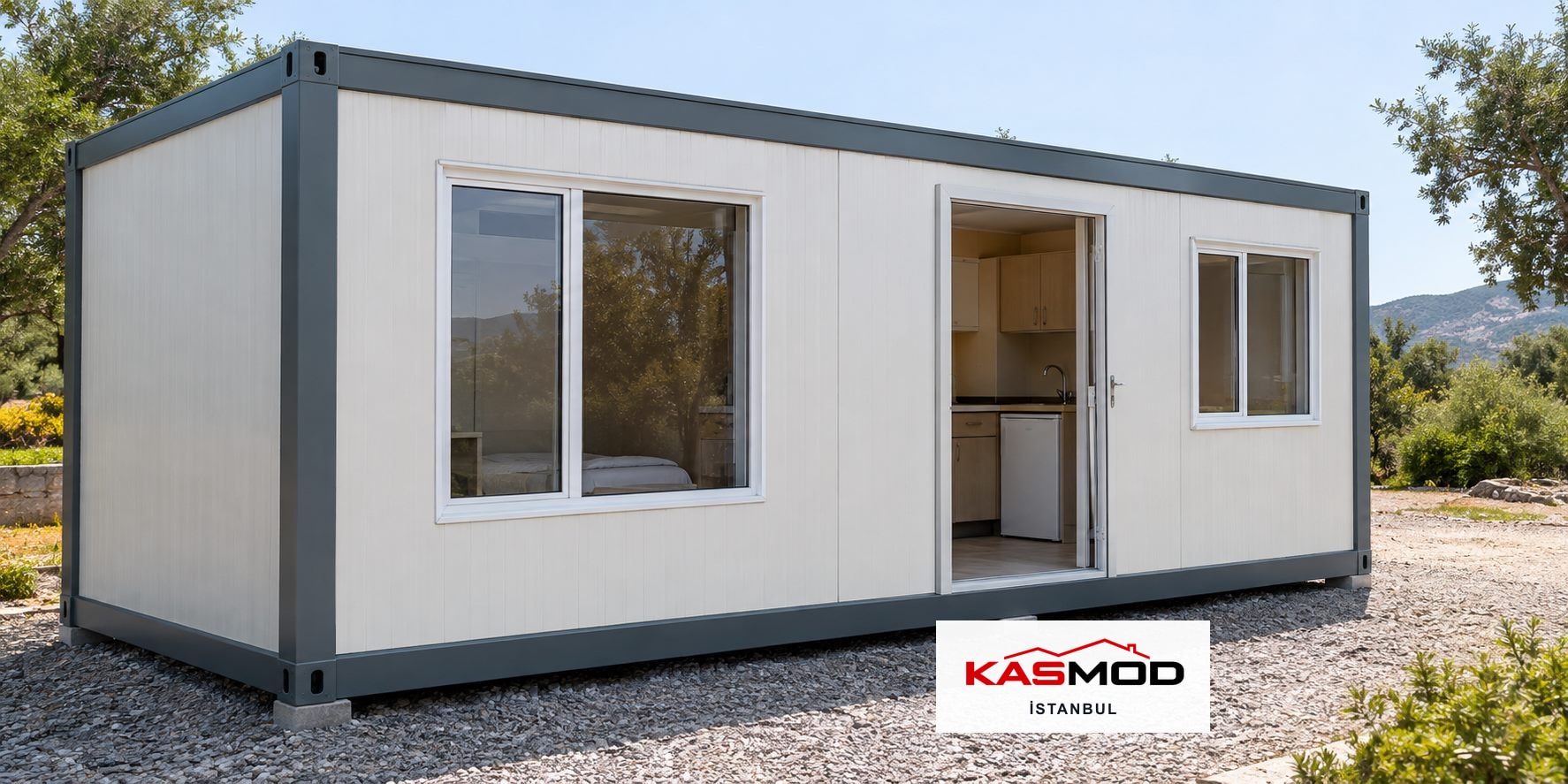 Modüler Konteyner — 300 × 700, mutfaklı, tek odalı için temsili görsel