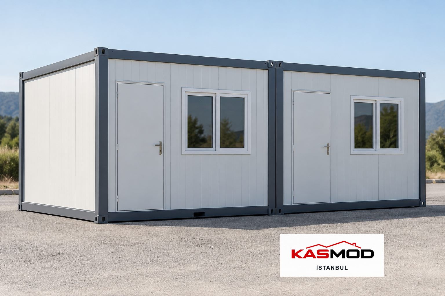 Modüler Konteyner — 6 × 7, iki odalı, birleşimli için temsili görsel