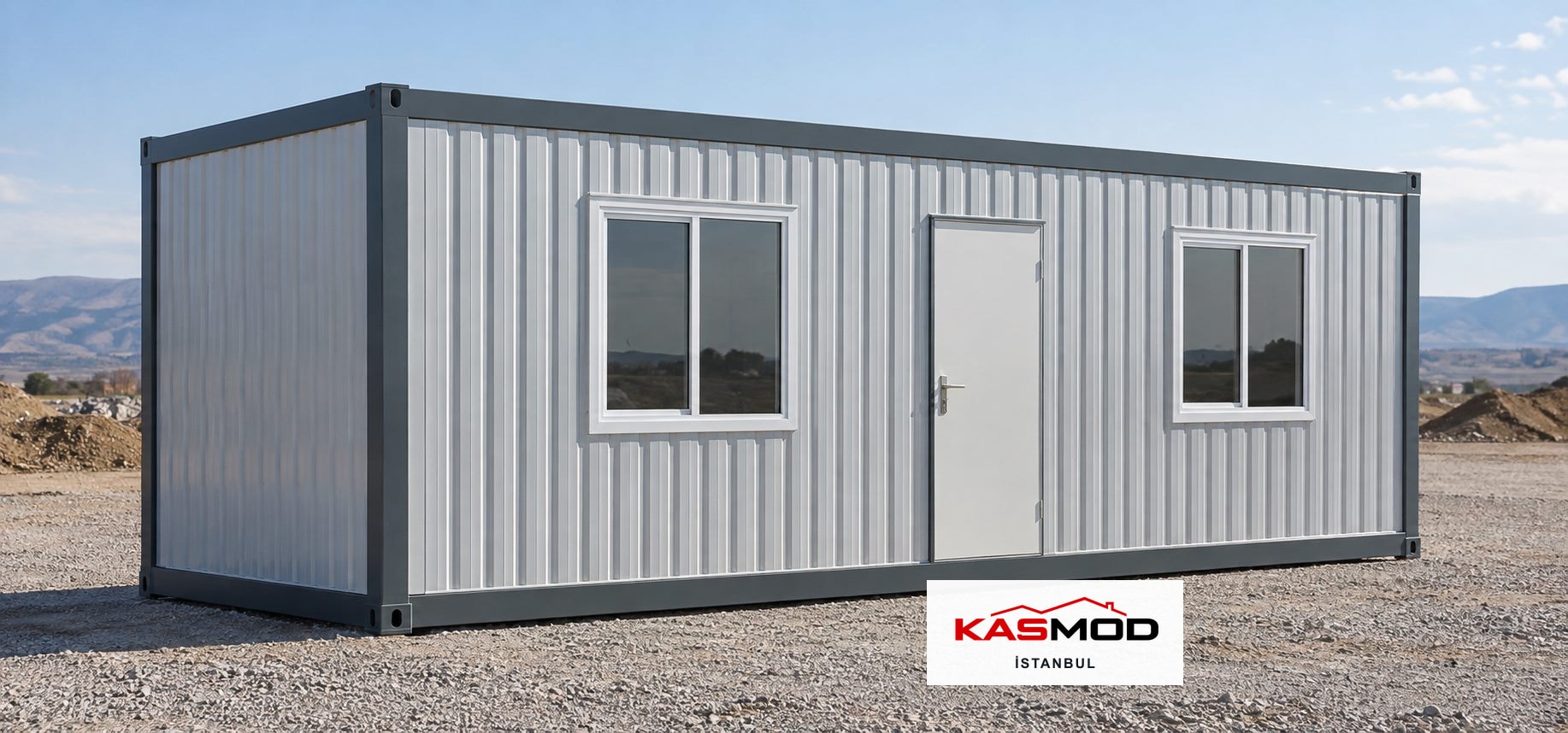 Modüler Konteyner — 2,4 × 6 m, galvaniz saclı, tam donanımlı için temsili görsel