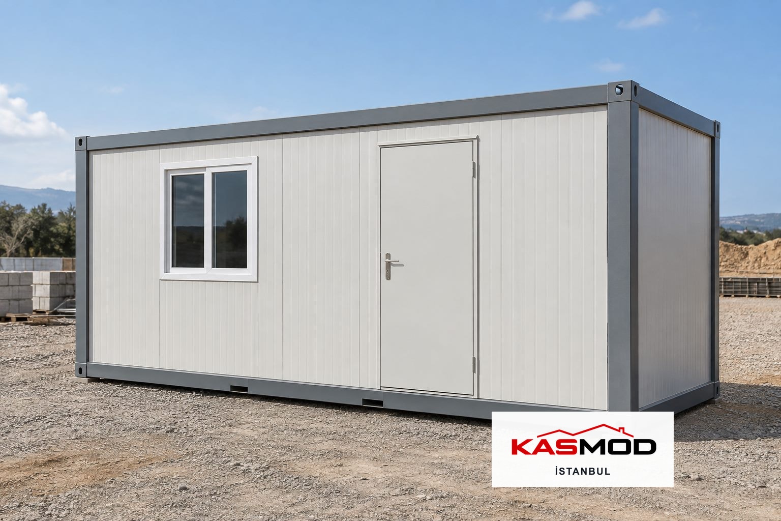 Şantiye Konteyneri — 2 × 5 m, depolama amaçlı, tek odalı için temsili görsel