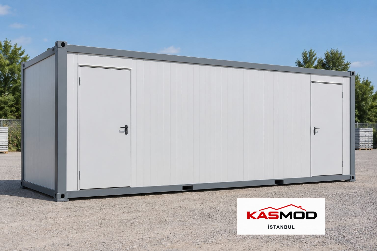 Şantiye Konteyneri — 240 × 600 cm, depolama amaçlı, tek odalı için temsili görsel