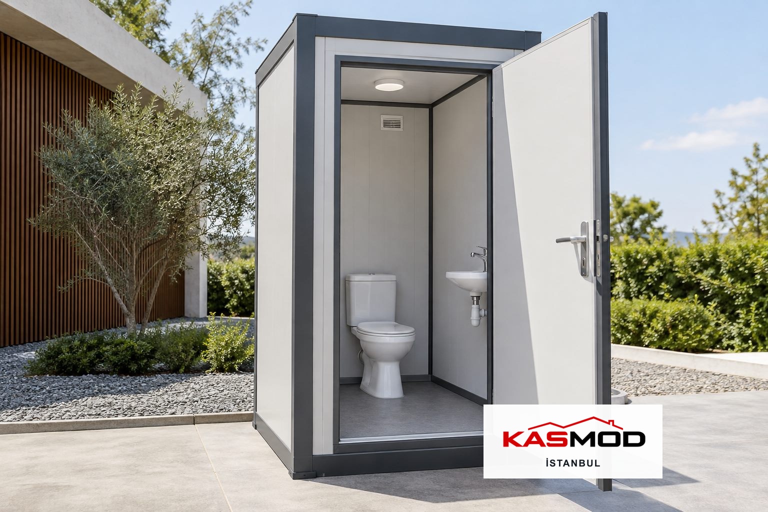 WC ve Duş Ünitesi — 130 × 200 cm, WC alanlı için temsili görsel