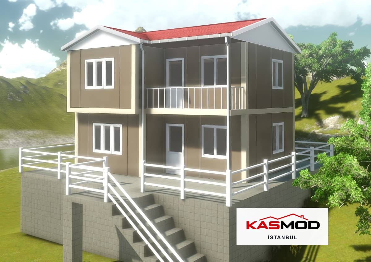105 m² Çelik Çift Katlı Konut