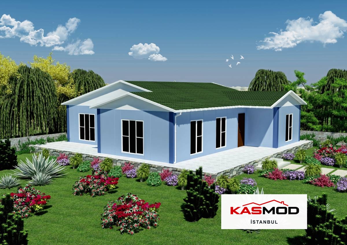 115 m² Prefabrik Tek Katlı Konut