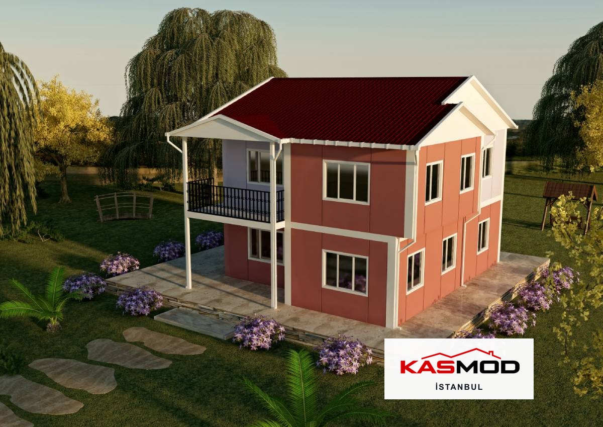 152 m² Prefabrik Çift Katlı Konut